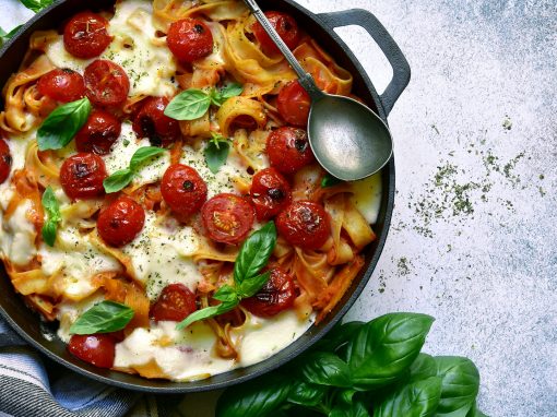 com Tomate Cereja e Requeijão